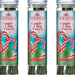 Scentsicles Candy Cane Forest geurende kerstboomversiering met haken< Woonaccessoires