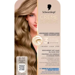 8-16 Cool Asblond Verzorgende Crèmekleuring|Schwarzkopf creme supreme New