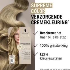 8-16 Cool Asblond Verzorgende Crèmekleuring|Schwarzkopf creme supreme New