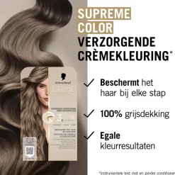Schwarzkopf creme supreme 7-16 Cool Donker Asblond Verzorgende Crèmekleuring< Haarverf