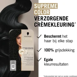1-10 Natuurlijk Zwart Verzorgende Crèmekleuring|Schwarzkopf creme supreme Best