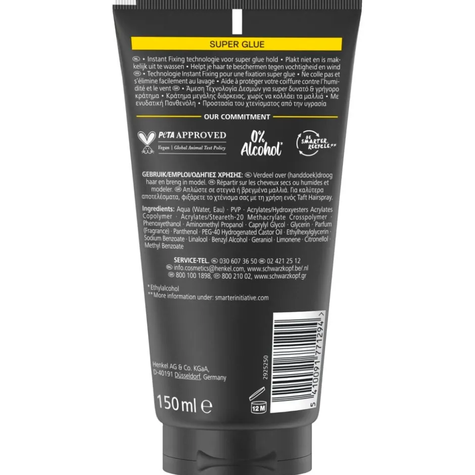 Taft Schwarzkopf Super Glue Level 14 Haargel Tube< Haargel