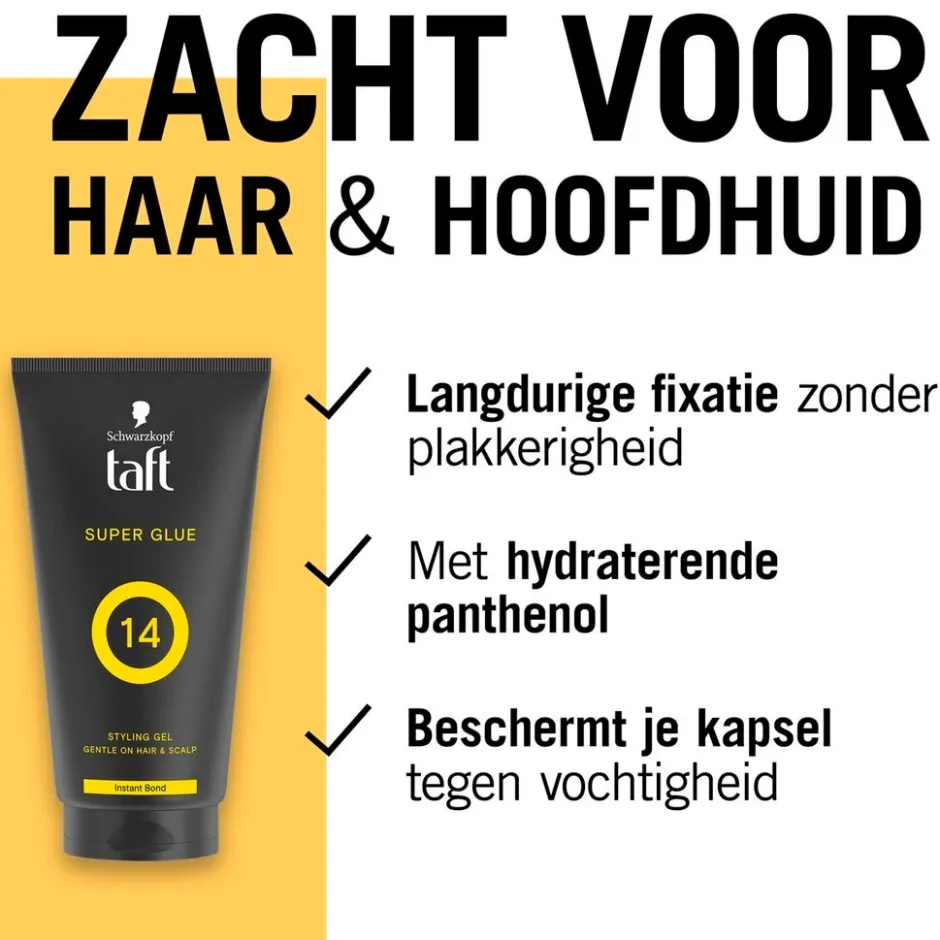 Taft Schwarzkopf Super Glue Level 14 Haargel Tube< Haargel