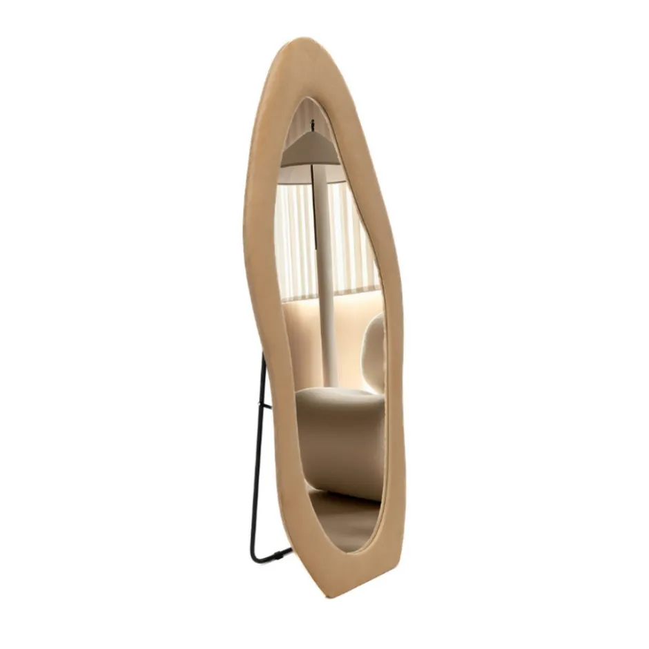 Gestoffeerde Staande Spiegel Shaped|SensaHome Outlet