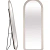 SensaHome Gestoffeerde Staande Spiegel Oval< Woonaccessoires