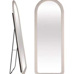 SensaHome Gestoffeerde Staande Spiegel Oval< Woonaccessoires