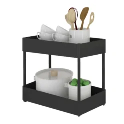 SensaHome Gootsteenkast Organizer 2-Laags Duo Keukenrek Kruidenrek Onderkastrek< Keuken