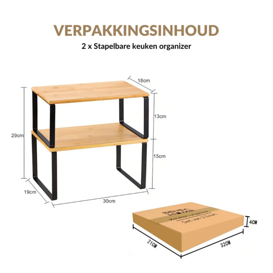 SensaHome Keuken Organizer Bureau Organizer Aanrecht Organizer Set van 2< Keuken
