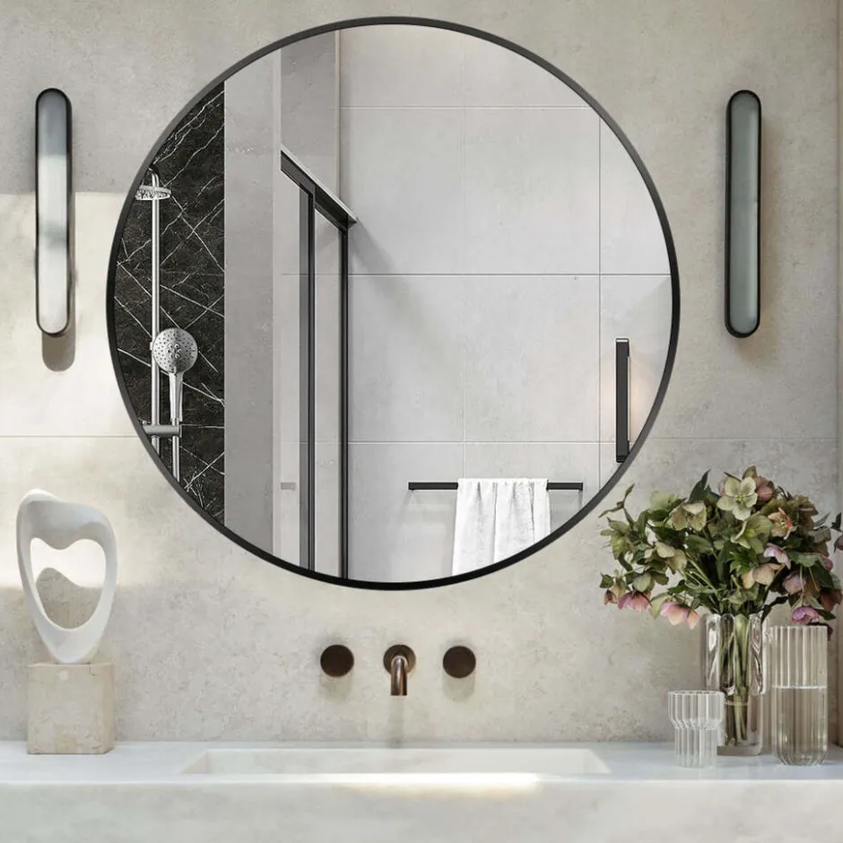 SensaHome Moderne Design Ronde Wandspiegel< Woonaccessoires