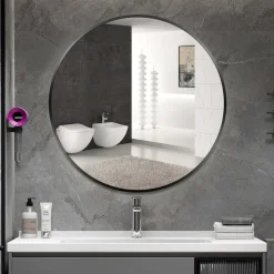 SensaHome Moderne Design Ronde Wandspiegel< Woonaccessoires