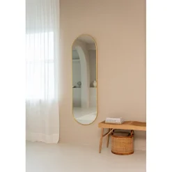 Oval Wandspiegel met Metalen Rand Minimalistisch Design|SensaHome Best