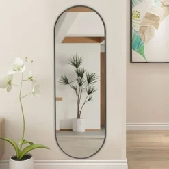 Oval Wandspiegel met Metalen Rand Minimalistisch Design|SensaHome Best