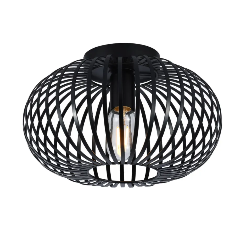 SensaHome Plafondlamp Industrieel Plafonnière van Metaal Retro Wire Kooi Design< Verlichting