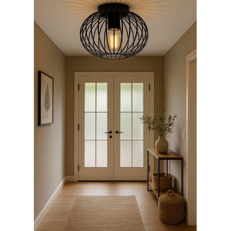 Plafondlamp Industrieel Plafonnière Retro Wire Kooi Design|SensaHome Hot