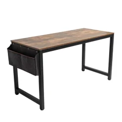 SensaHome Retro Schrijftafel Bureau Computertafel met Metalen Frame< Kinderbureaus