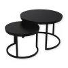 SensaHome Salontafel Set Antieke Ronde Houten Tafelset< Tafels