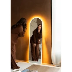 SensaHome Staande Spiegel Oval met LED Verlichting< Woonaccessoires