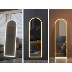 SensaHome Staande Spiegel Oval met LED Verlichting< Woonaccessoires