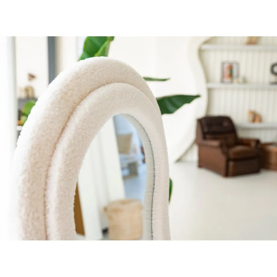 Wavy Gestoffeerde Staande Spiegel|SensaHome New