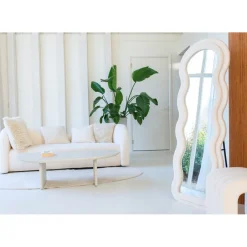 Wavy Gestoffeerde Staande Spiegel|SensaHome New