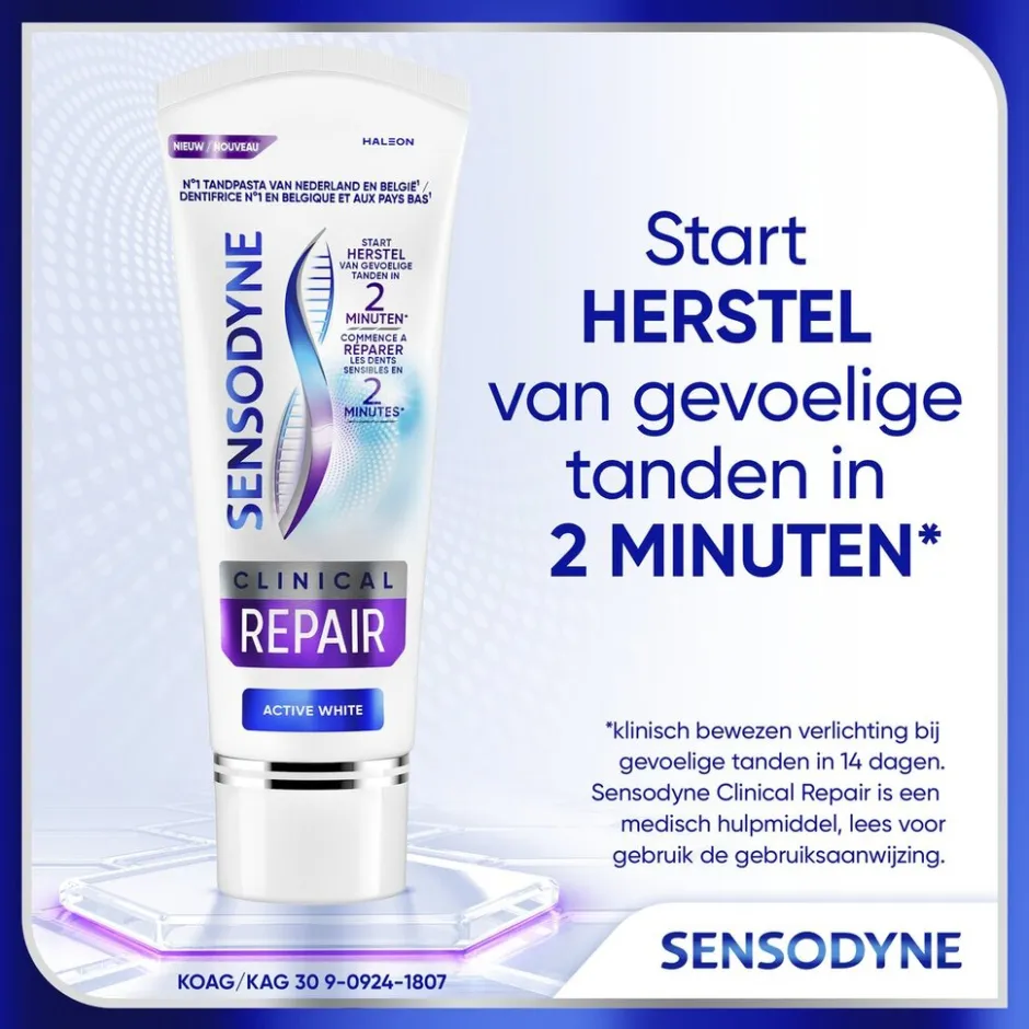 Clinical Repair Active White Tandpasta|Sensodyne Clearance