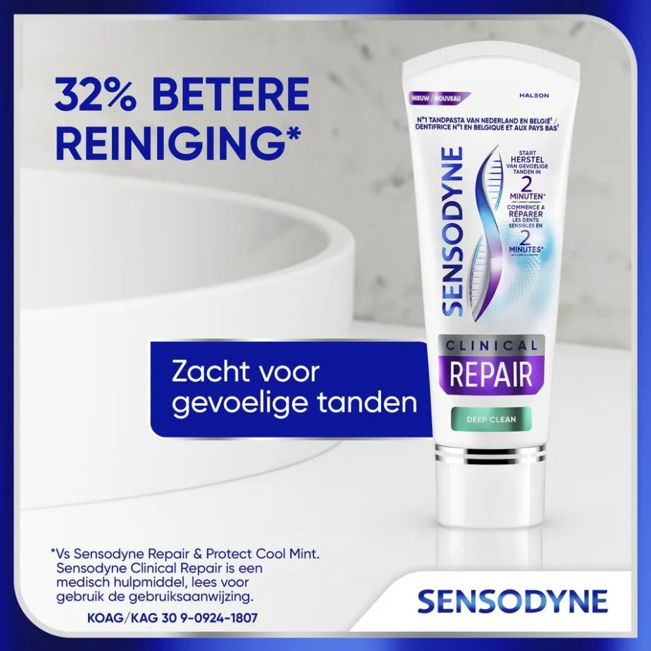 Clinical Repair Deep Clean Tandpasta|Sensodyne Outlet