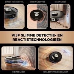 Shark 2-in-1 Robotstofzuiger met Dweilfunctie en Leeg/Laadstation RV2800ZEEU< Stofzuigers