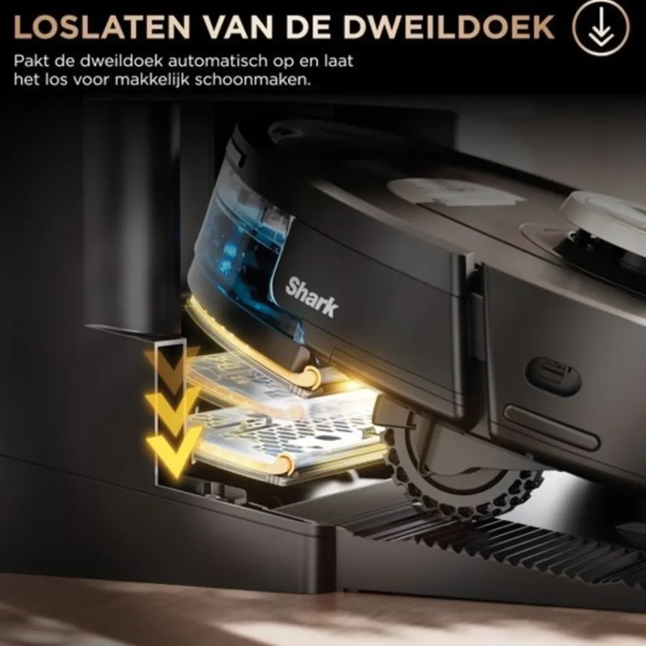 Shark 2-in-1 Robotstofzuiger met Dweilfunctie en Leeg/Laadstation RV2800ZEEU< Stofzuigers