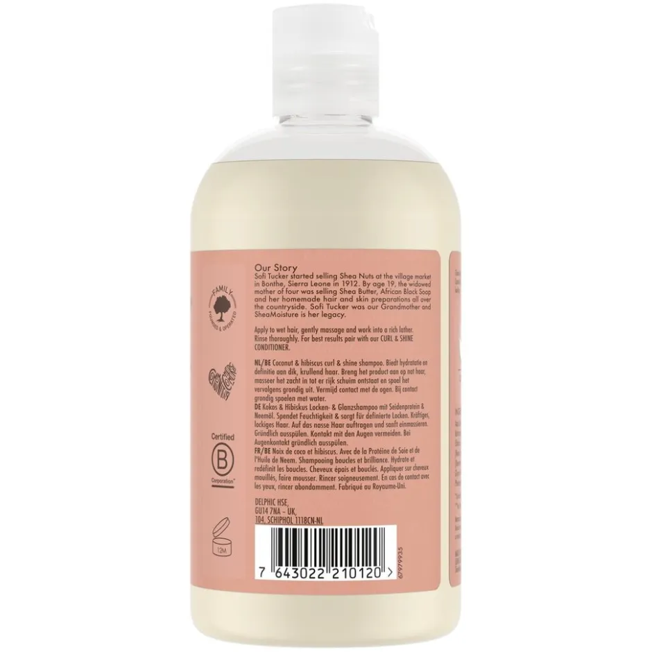 Coconut & Hibiscus Curl & Shine Shampoo|SheaMoisture