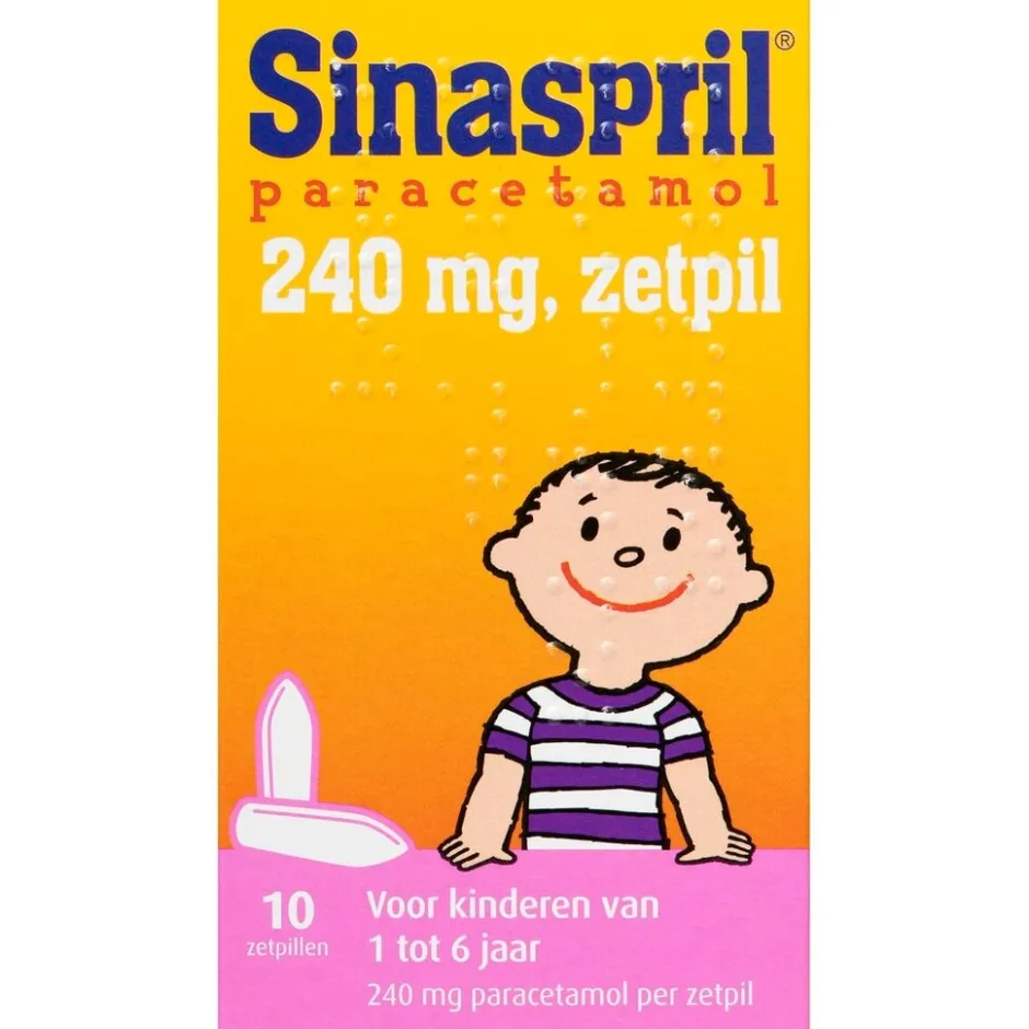 Sinaspril Paracetamol 240mg Zetpillen< Pijn