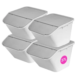 SmartStore Set van 5 Stevige Opbergbox Collect Stack-it 37L< Opbergen