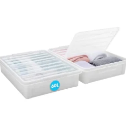 Set van 2 Stevige Opbergbox Bedroller 60L|SmartStore