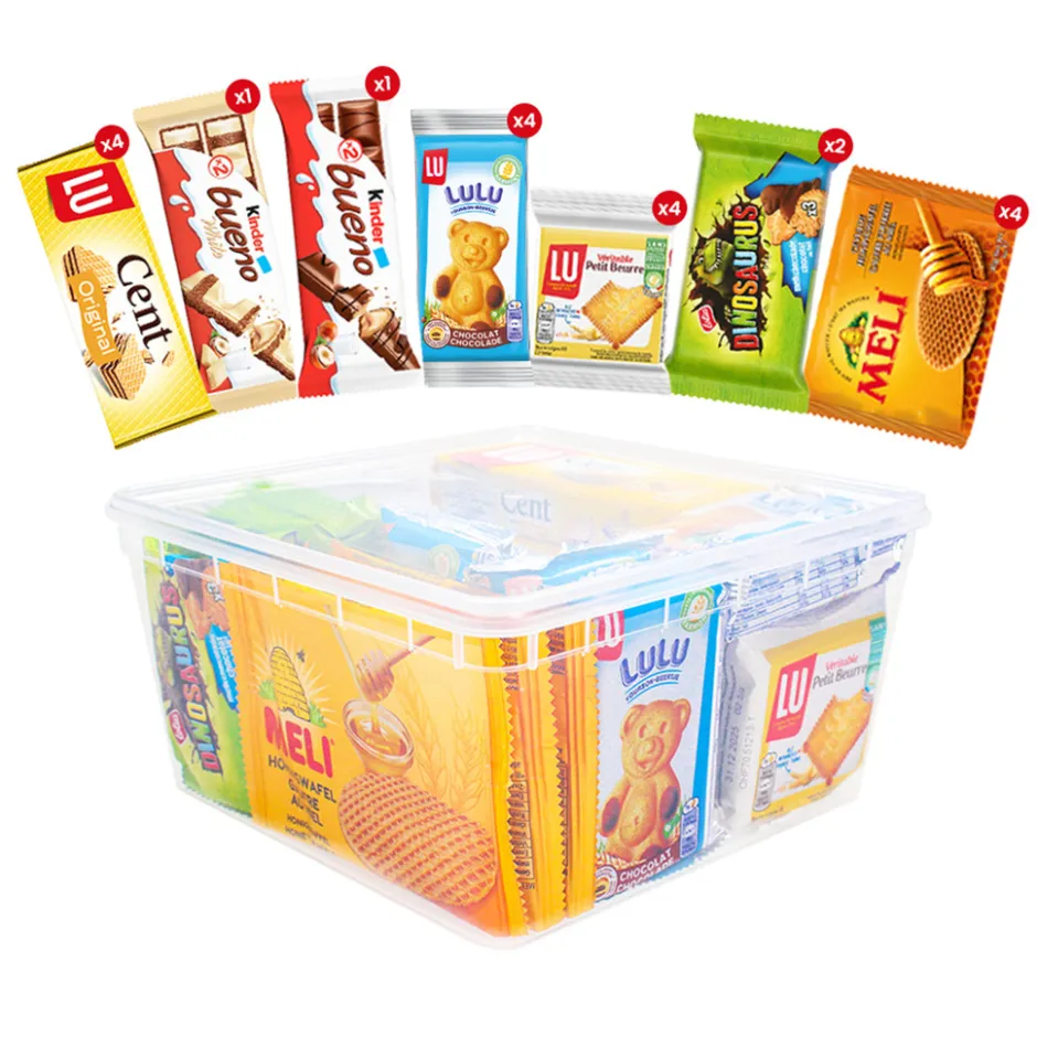 Snacks & cookies variety box Lotus, LU, Kinder & Meli| Best
