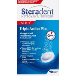 Triple Action Plus Reinigingstabletten|Steradent New