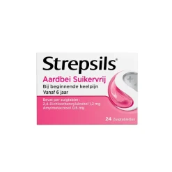 Strepsils Aardbei Suikervrij Zuigtabletten< Luchtwegen
