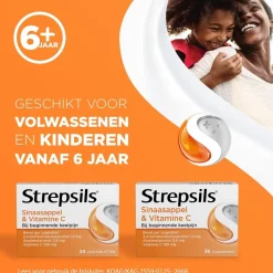 Sinaasappel & Vitamine C Zuigtabletten|Strepsils Best