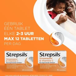 Sinaasappel & Vitamine C Zuigtabletten|Strepsils Best