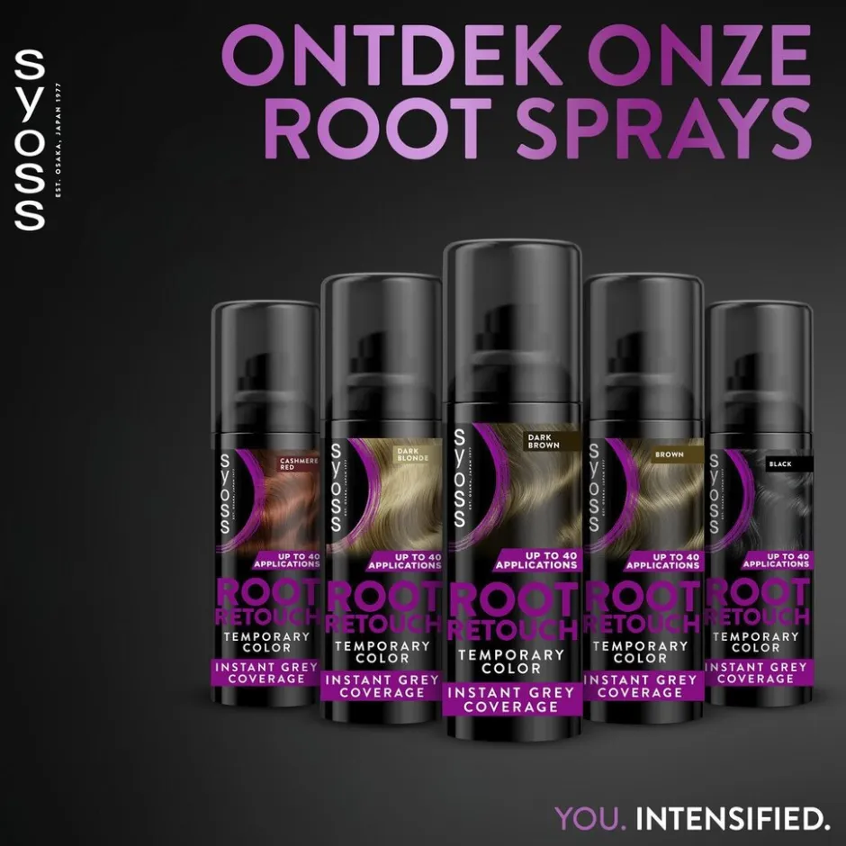 Syoss Donker Bruin Uitgroeispray< Haarverf
