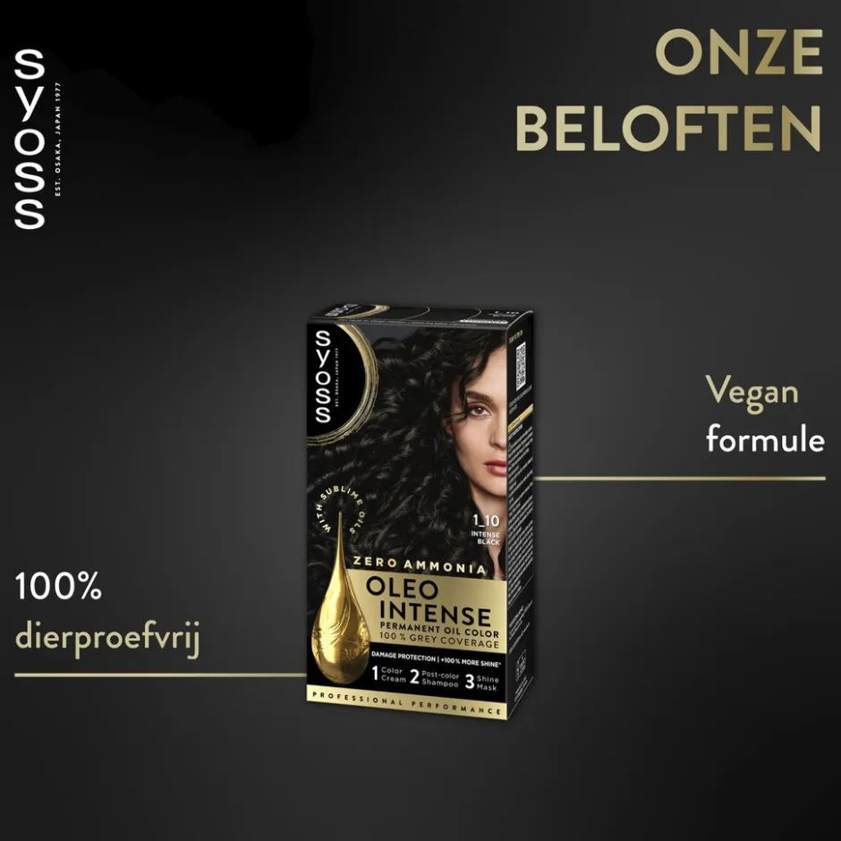 Syoss Oleo Intense 1-10 Intens Zwart Haarkleuring< Haarverf