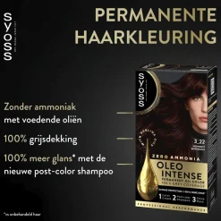 Oleo Intense 3-22 Warm Donker Bordeaux Haarkleuring|Syoss New
