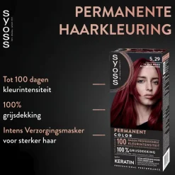 Syoss Permanent Color 5-29 Intens Rood Permanente Haarkleuring< Haarverf