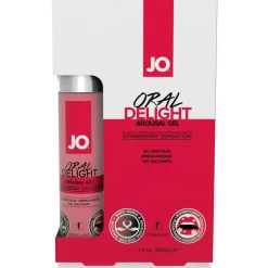 Overig System JO Oral Delight Stimulerende Clitoris Gel Aardbei 30 ml< Glijmiddelen