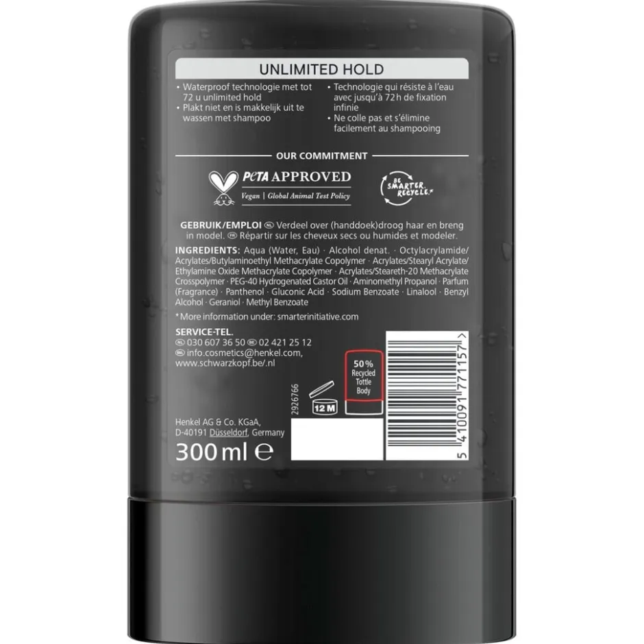 Taft Unlimited Hold Level 7 Haargel< Haargel