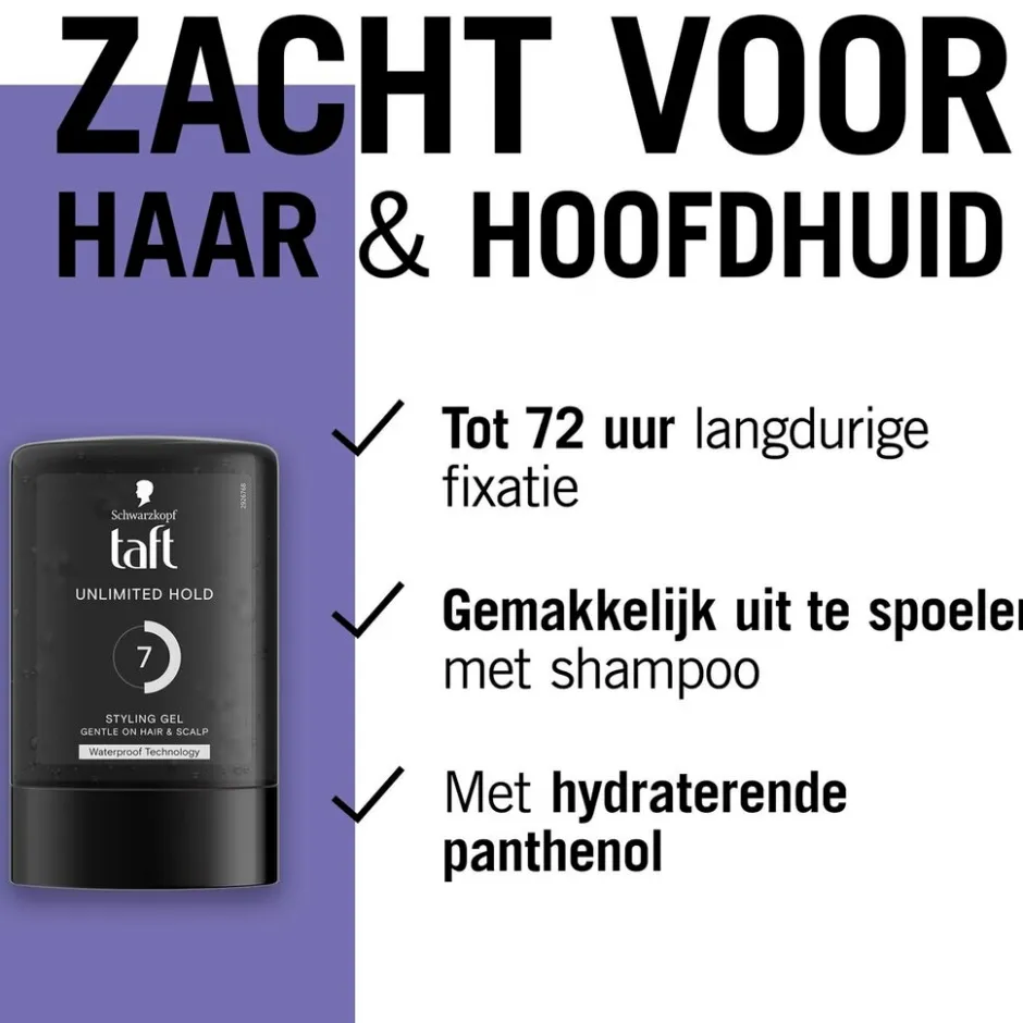 Taft Unlimited Hold Level 7 Haargel< Haargel