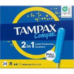 Compak Regular Tampons met Inbrenghuls|Tampax New