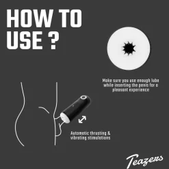 Teazers Automatische Masturbator met Driedubbele Stimulatie< Seksspeeltjes