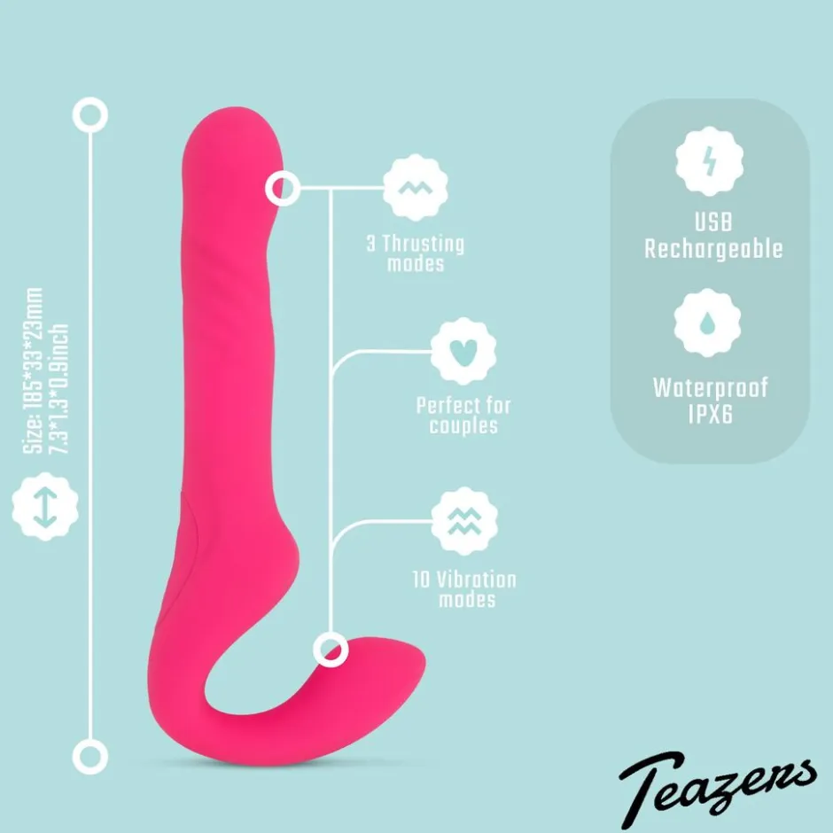 Teazers Strapless Strap On Vibrator< Seksspeeltjes