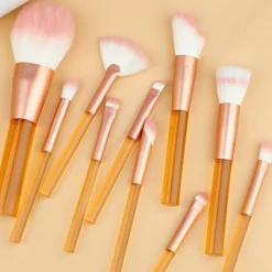 Technique PRO Translucent Perfection make-up kwastenset - 9 make-up kwasten met zakje (ORANJE)< Make-Up Kwasten
