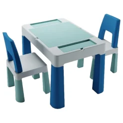 Teggi Turquoise/Navy/Grey Multifun 3-in-1 Tafel met Twee Stoeltjes| Clearance