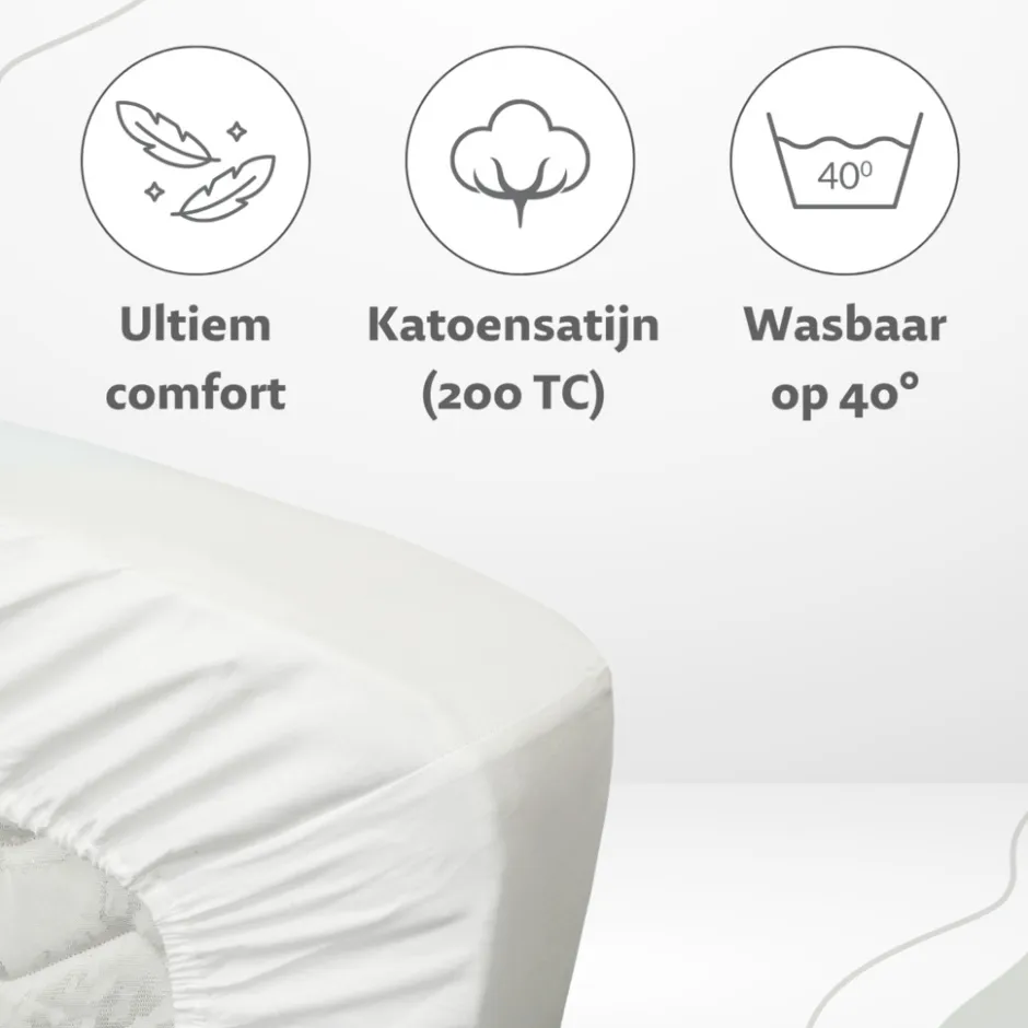 100% Katoensatijnen Hoeslaken|Ten Cate Discount